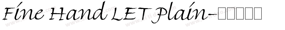 Fine Hand LET Plain字体转换
